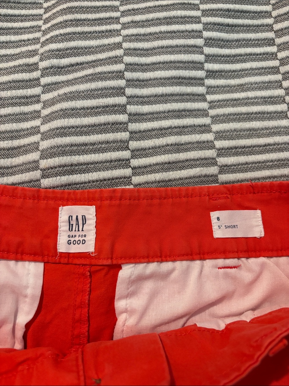 GAP Bright Red Cotton Bermuda Shorts - Picture 3 of 3